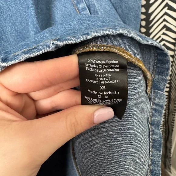 Frye Blue Long Sleeve Denim Dress - Picture 7 of 9